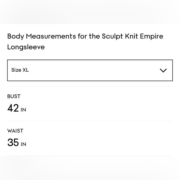 Aritzia Sculpt Knit Empire Longsleeve - Picture 8 of 9